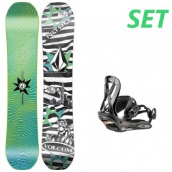 NITRO RIPPER X VOLCOM KIDS SET SNOWBOARD+ATTACCHI CHARGER MINI